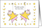 New Baby Twin Girls card