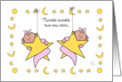 New Baby Twin Girls bow card