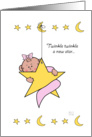 New Baby Girl on Twinkle Star card