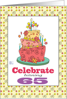 Birthday celebrate turning 65 card