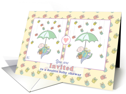 Invitation - double baby shower card (936868)