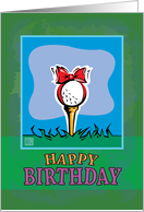 Happy Birthday Golf ball present card