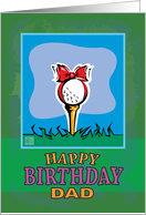 Dad Happy Birthday Golf ball present card