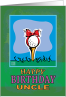 Uncle Happy Birthday Golf ball present card