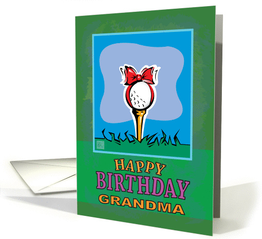 Grandma Happy Birthday Golf ball present card (942415)