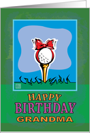 Grandma Happy Birthday Golf ball present card