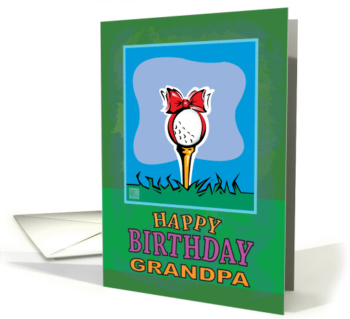 Grandpa Happy Birthday Golf ball present card (942416)