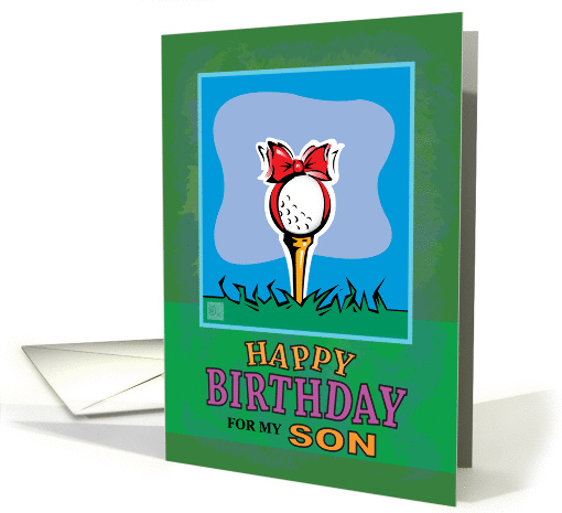 Son Happy Birthday Golf ball present card (942419)