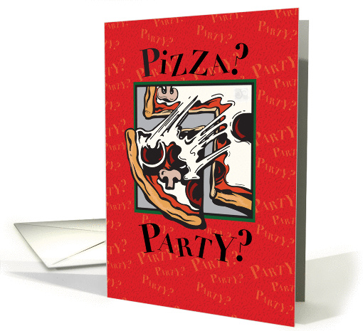 Invitation - Pizza Party? card (955635)