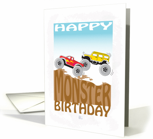 Happy Birthday, Monster Truck / Car Racing card (961019)