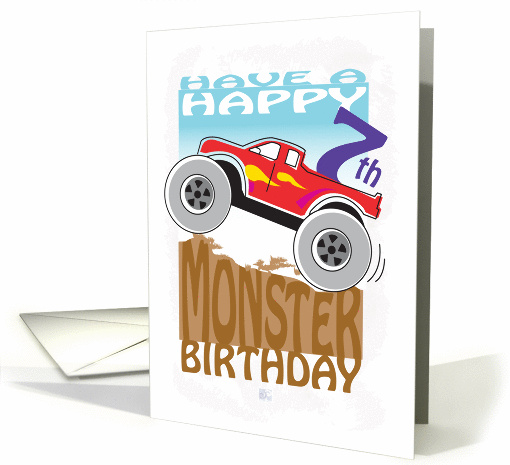 Happy 7th Birthday, Monster Truck card (961233)