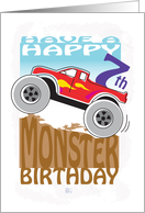 Happy 7th Birthday, Monster Truck card