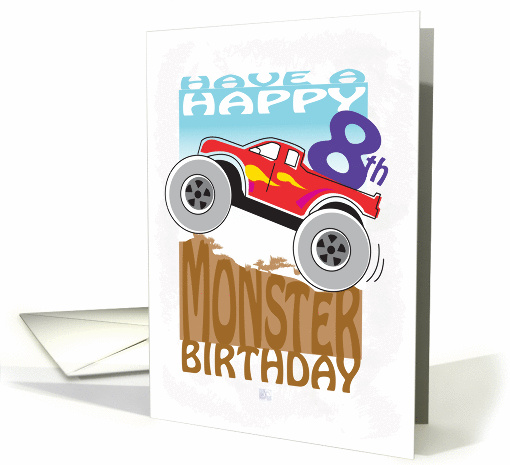 Happy 8th Birthday, Monster Truck card (961235)