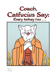 Thanksgiving - Humor- Coach- Catfucius/Confucius Turkey has wishbone