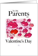 Valentine’s Day - Parents-Lips,Love,Kiss card