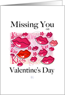 Valentine’s Day - Missing You-Lips,Love,Kiss card