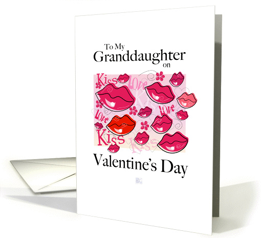 Valentine's Day -Granddaughter-Lips,Love,Kiss card (979063)