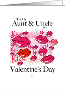 Valentine’s Day -Aunt & Uncle-Lips,Love,Kiss card