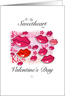 Valentine’s Day -Sweetheart-Lips,Love,Kiss card