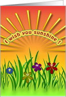I wish you sunshine! card