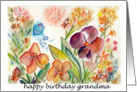 Grandmother Birthday Orchids card