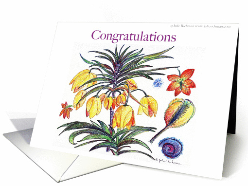Congratulations Botanical Flower card (155642)