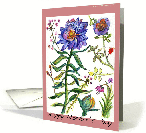 Happy Mothers Day Blue Flower card (155880)