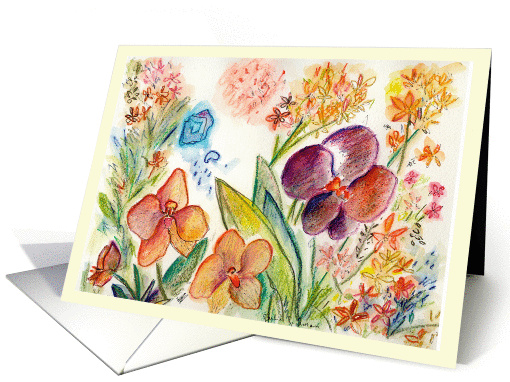 A Golden Garden of Orchids card (157467)