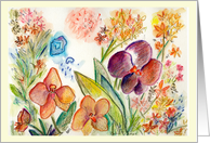 A Golden Garden of Orchids card