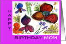 Happy Birthday Mom Orchids card