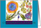 Congratulations Botanical Flower card