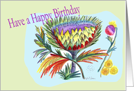 Happy Birthday Thistle card