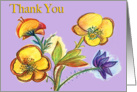 Yellow Flower Thank You Card