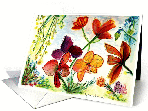 Orchids Sympathy card (238501)