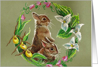 Bunnies and Wildflowers card