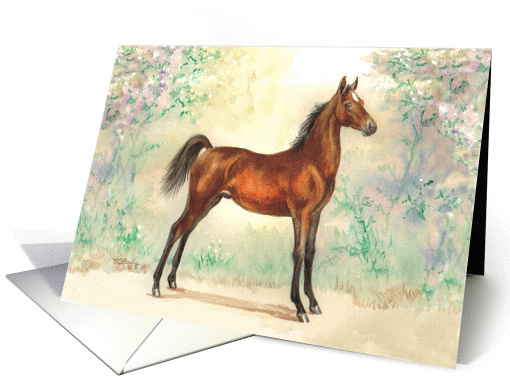 Colt In Apple Blossoms card (166726)