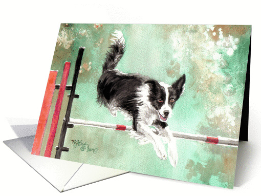 Border Collie in Agility card (167692)