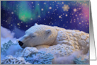 Snoozing Polar Bear card
