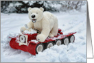 plowing polar bear card