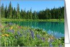 blue lakes blank note card