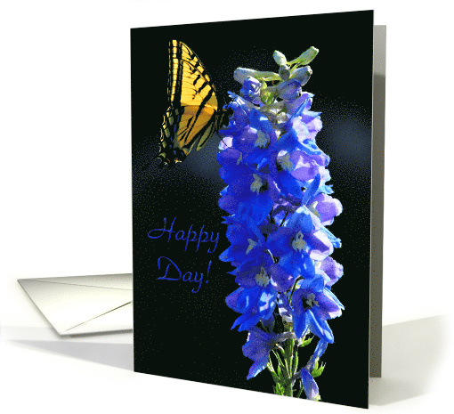 Delphinium Butterfly - Happy Day card (1491780)