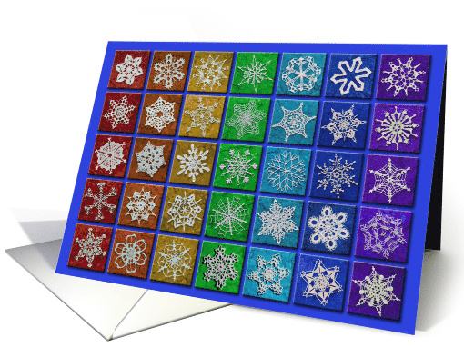 Rainbow Snowflakes card (1715570)