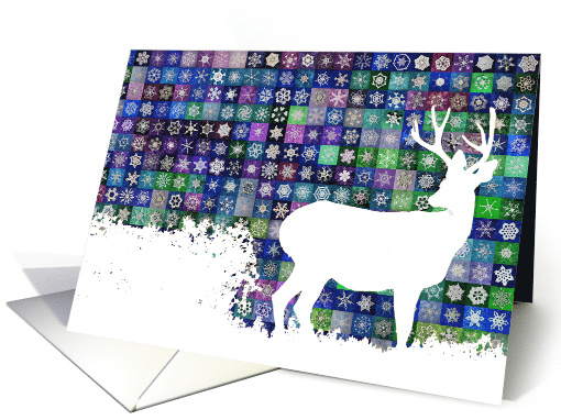 Mule Deer Buck Temperature Quilt card (1758320)