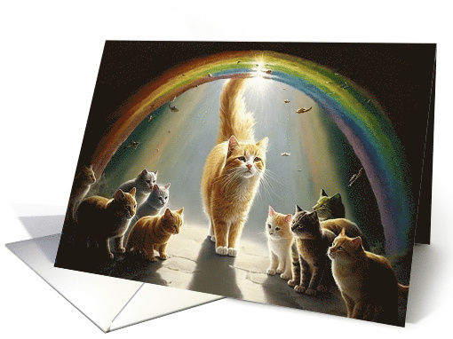 Tabby Crossing the Rainbow Bridge card (1766756)
