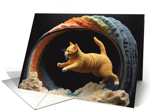 Tabby Crossing the Rainbow Bridge card (1766758)