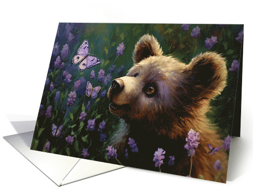 Bear and Butterflies card (1789082)