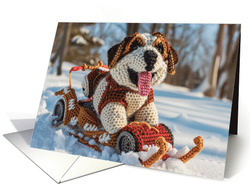 sledding dog card (1826730)