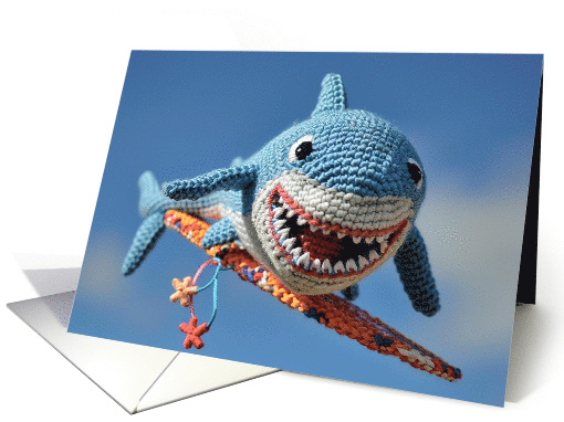 surfing shark card (1826732)
