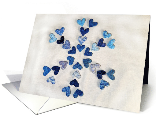 Blue Heart Snowflake card (1940632)