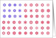 snowflake flag card